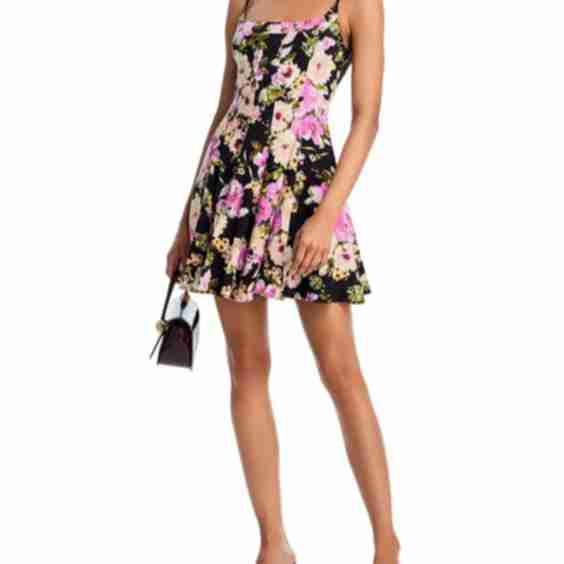 Floral Panel Mini Dress