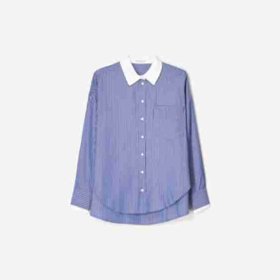 Long Sleeve Oversize Poplin Shirt