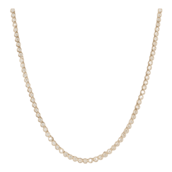 Bezel Tennis Necklace 5.35ct