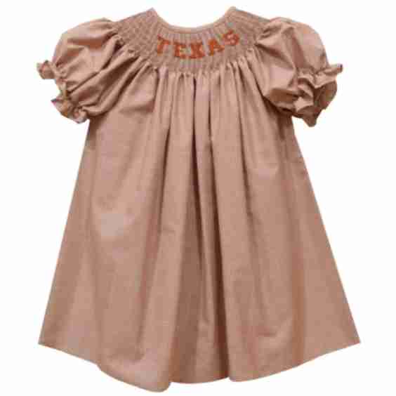 Texas Smocked Gingham Bishop Dress