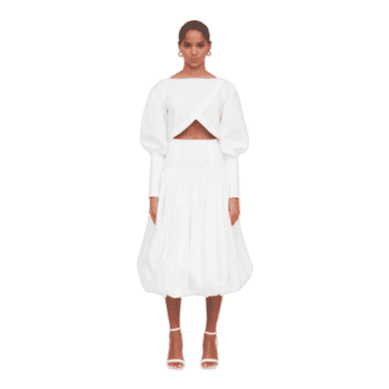 Dropped Waist Bubble Skirt