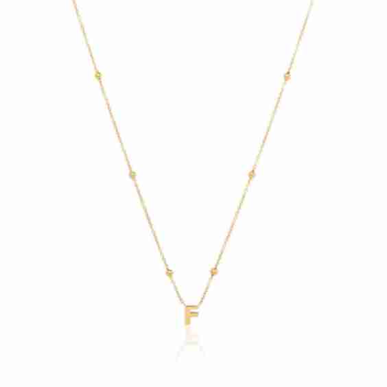 Mini Letter Sphere Chain Necklace