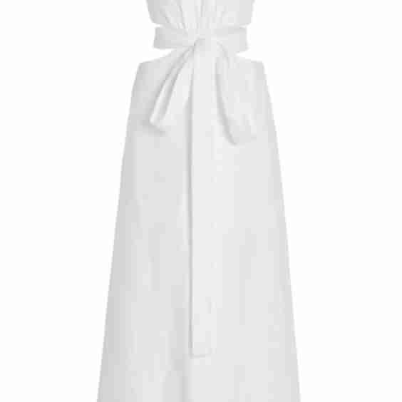 Comino Cutout Organic Linen Maxi Dress