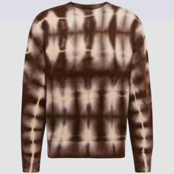 Geo Simple Tie-Dye Cashmere Sweater