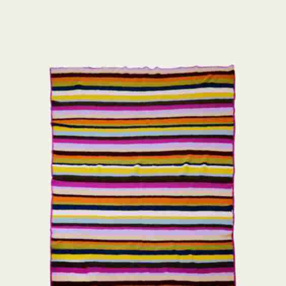 Busy Striped Crocheted Cashmere Blanket