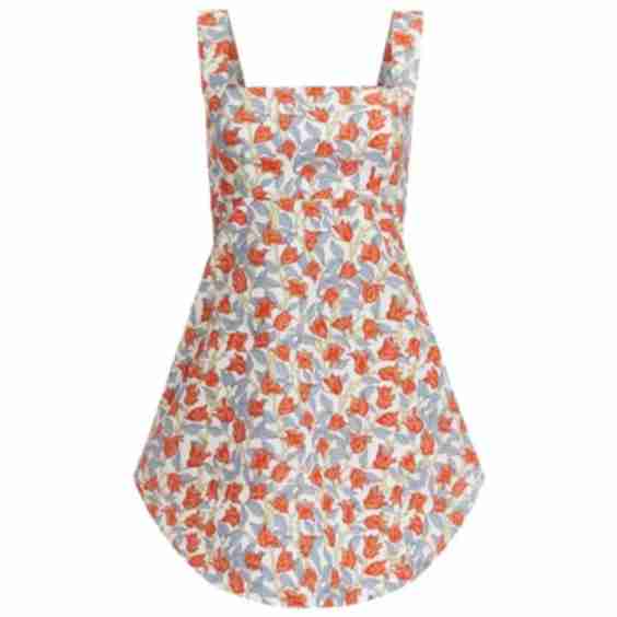 Curved-Hem Mini Dress