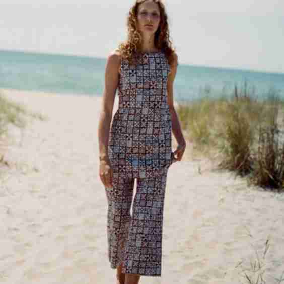 Classic Mini Shift Dress in Brown Checkerboard