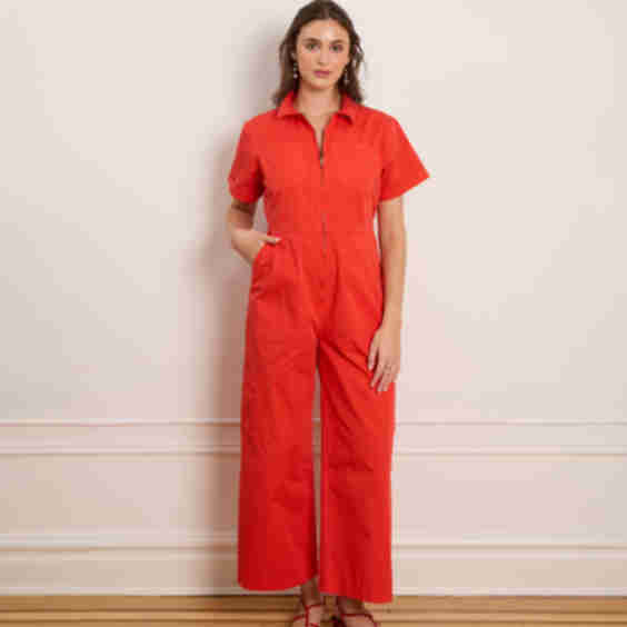 Bella Short Sleeve Cargo Jumpsuit