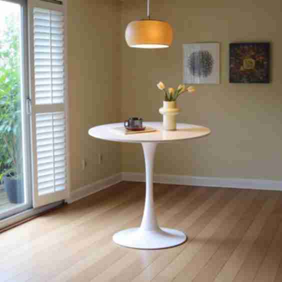 Kingsley Round Metal Base Dining Table