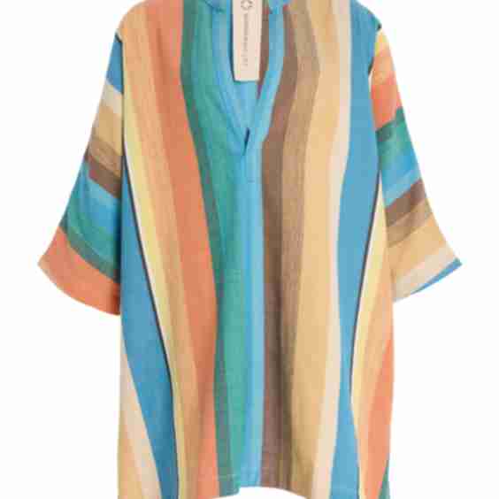 Exclusive Riviera Striped Cotton Mini Dress
