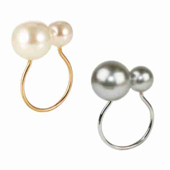 Pearl Napkin Rings, Set of 4