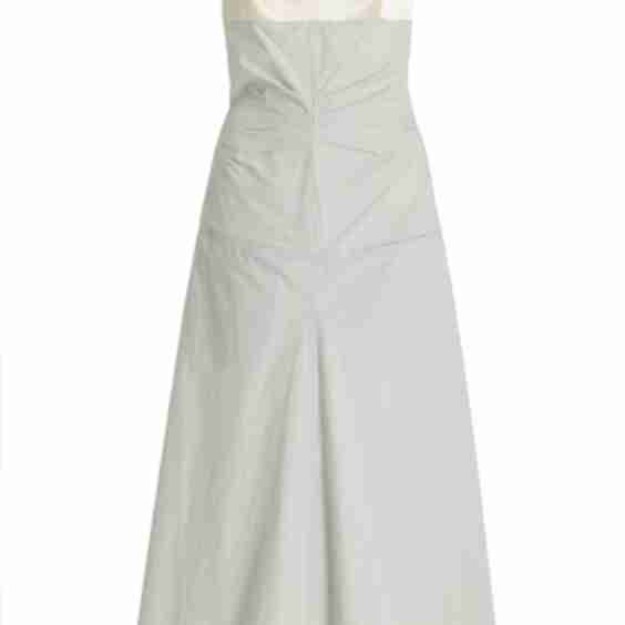 Sofia Gathered Cotton Midi Dress