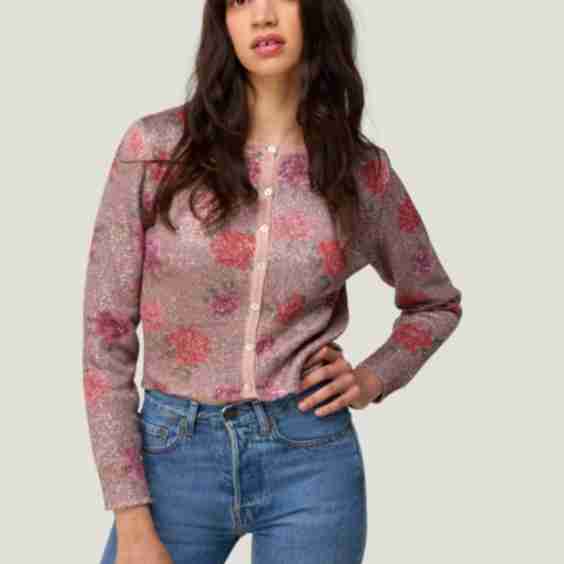 Rouje Nathalie Cardigan ピンク系 花柄 長袖 Buy Rouje Nathalie Cardigan | Thingtesting