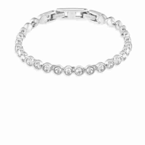 Rhodium-Plated & Swarovski Crystal Tennis Bracelet
