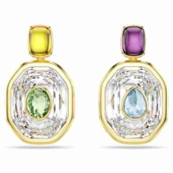Chroma Crystal Mismatched Drop Earrings
