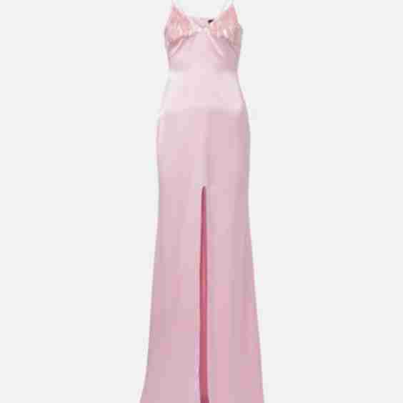 Sequined satin gown