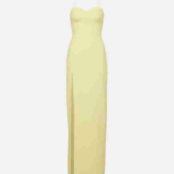 Side-slit corset gown