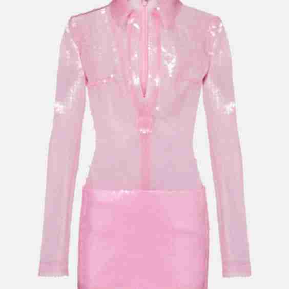 Sequined Polo Dress