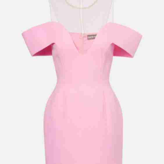 Virgin wool crêpe minidress