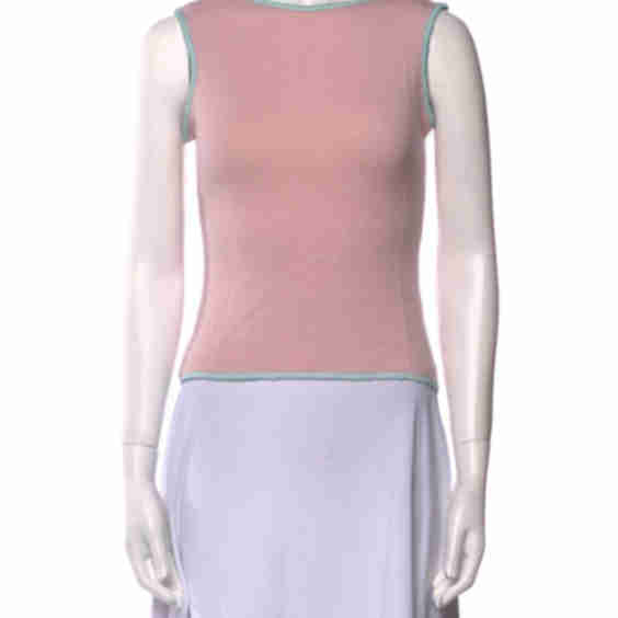 Cashmere Bateau Neckline Crop Top
