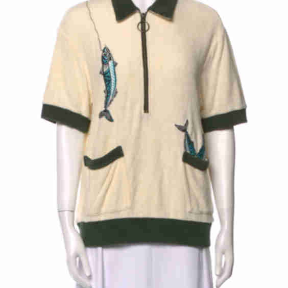 Graphic Print Short Sleeve Polo