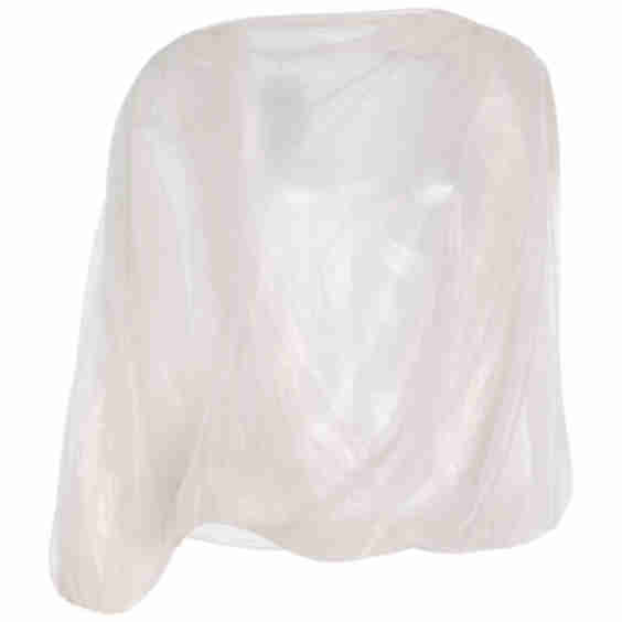 Single Sleeve Draped Shinny Voile Top