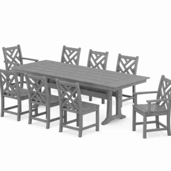 Chippendale 9-Piece Farmhouse Dining Set