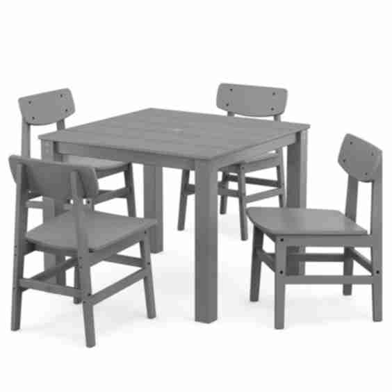 Modern Studio Urban Chair 5-Piece Parsons Dining Set