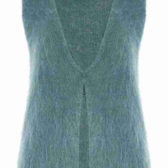 Brushed Mohair-Blend Vest