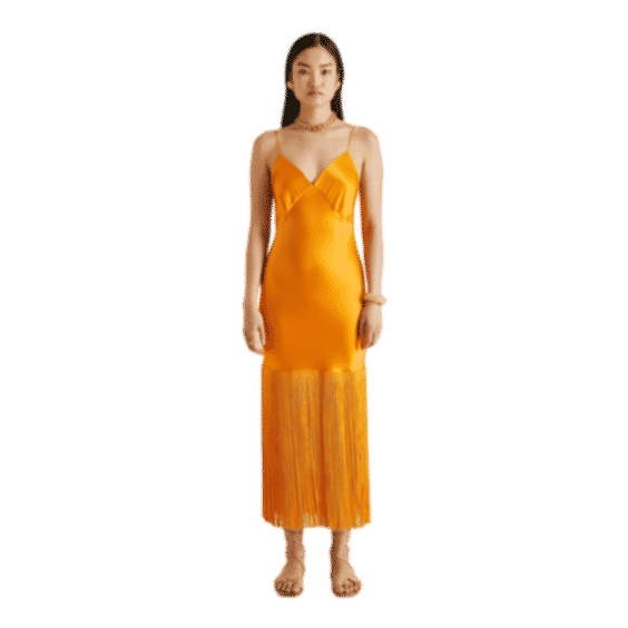 Zoya Fringed Slip Dress