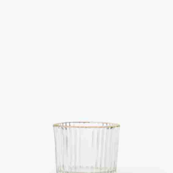 Gold Rimmed Glass Votive