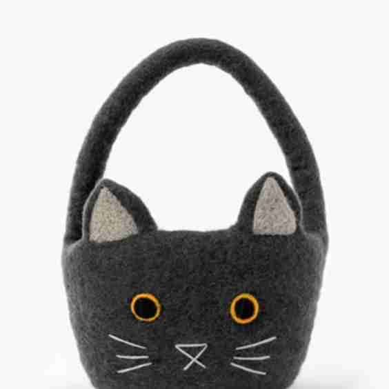 Cat Trick Or Treat Felt Basket