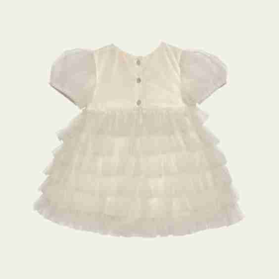 Bebe Meadow Embellished Tulle Dress, Size Newborn-24 M