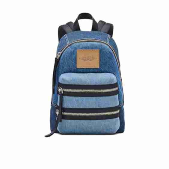The Biker Denim Medium Backpack