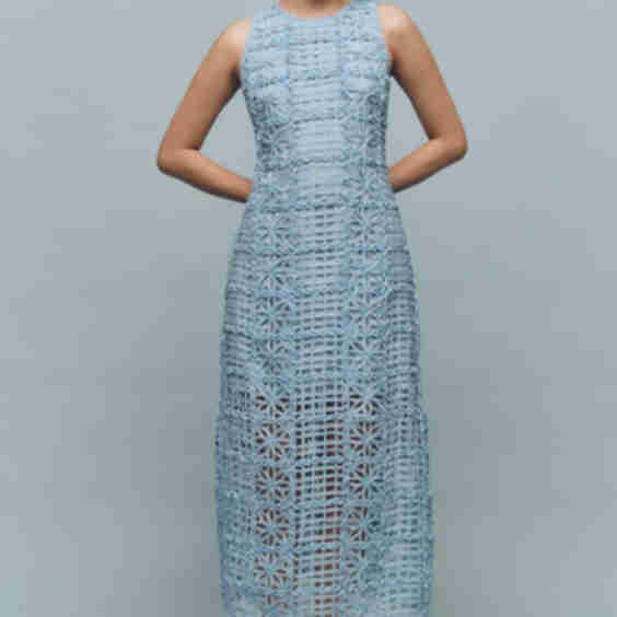 Endless Rose Sleeveless Textured Midi Dress