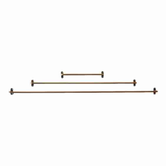 Rustic Brass Towel Bar