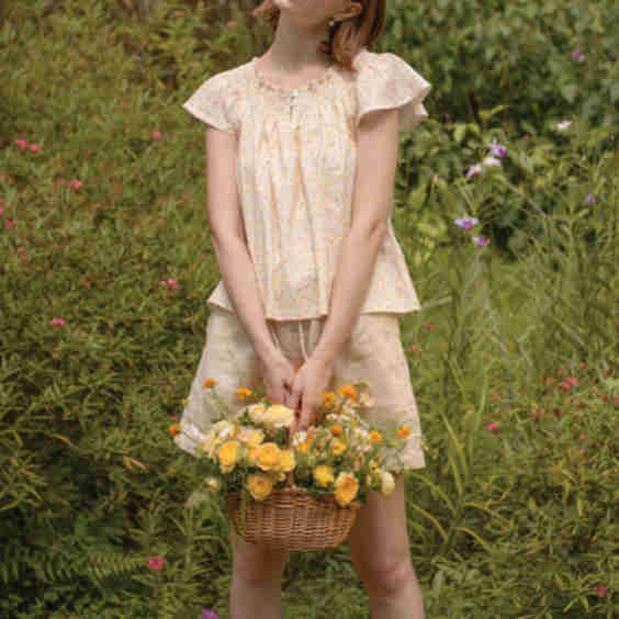 Hana Gathered Neck Blouse