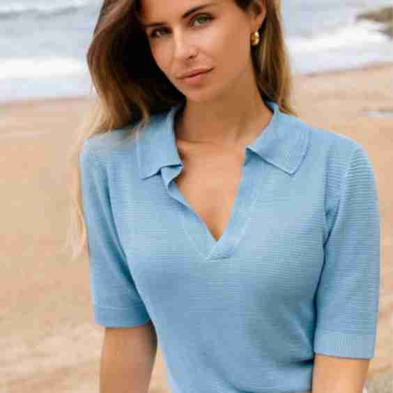 Mara Knitted Silk Polo