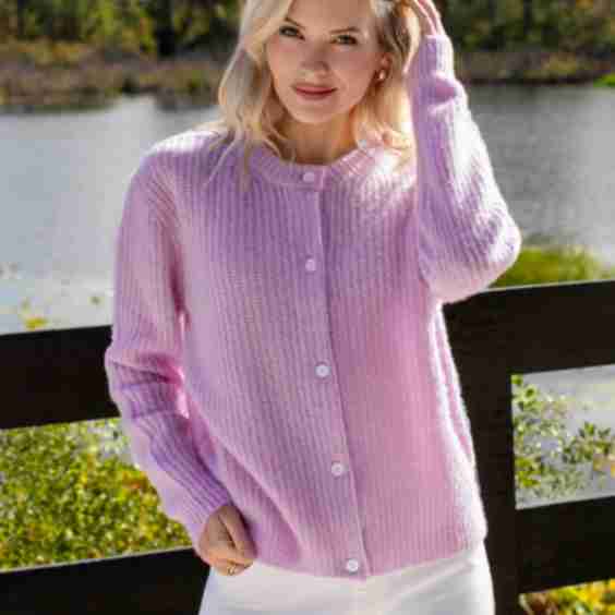 Bianca Boucle Cashmere Cardigan