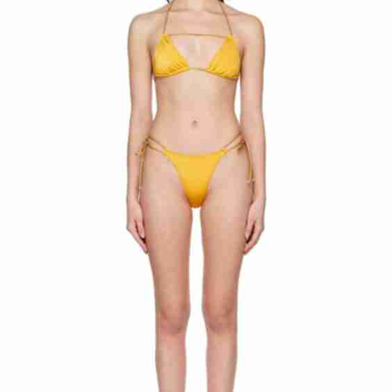 Yellow Tie And Luna Bikini