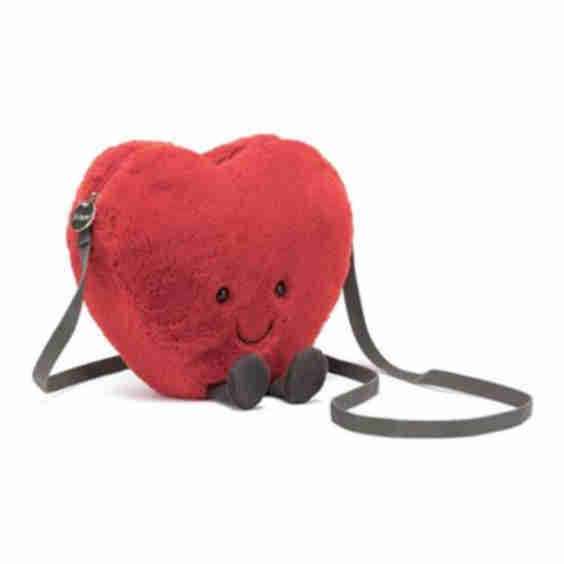 Amuseable Heart Plush Crossbody Bag