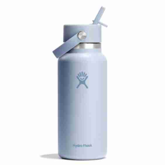Wide Mouth with Flex Straw Cap Water Bottle