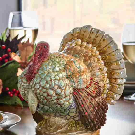 Jeweled Turkey Thanksgiving Decor
