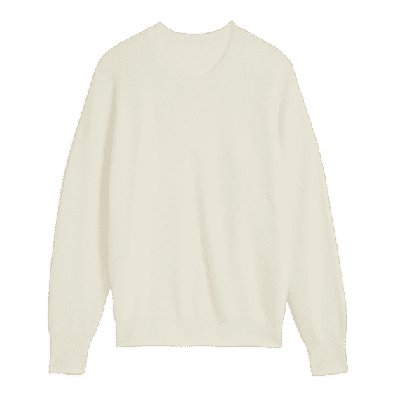 Oversized Ribbed Luxe Crewneck Sweater