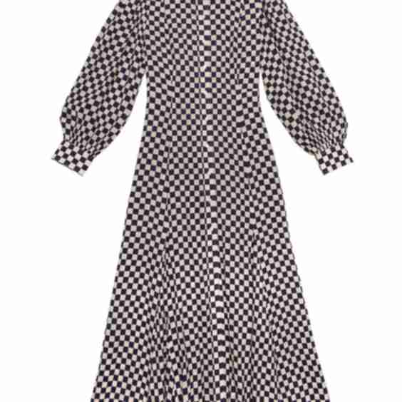Maddison Check-Pattern Midi Shirtdress