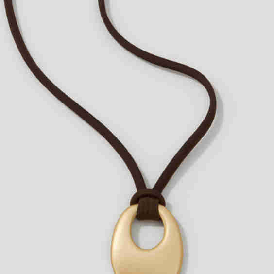 002/Brushed Gold Pendant