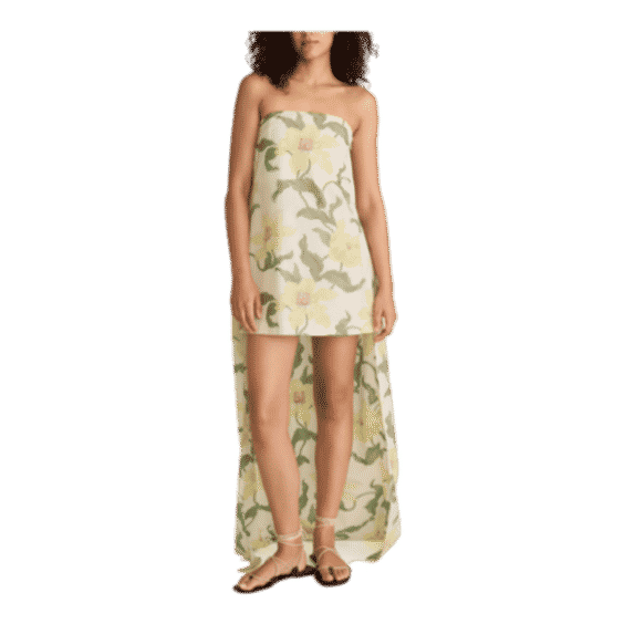 Nouveau Fleur Mini Dress with Train