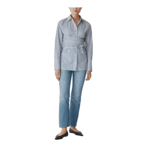 Poplin Wrap Blouse