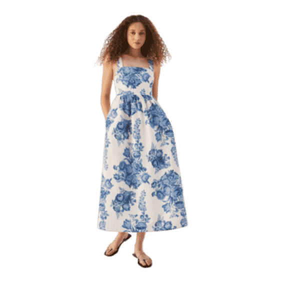 Rosarium Fleur Midi Dress