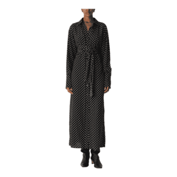 Polka Dot Silky Wrap Dress